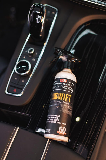 P & S PROFESSIONAL DETAIL PRODUCTS Swift Clean & Shine - Interior Cleaner & Protectant for Leather, Vinyl, Plastic - Cleans, Conditions & Leaves a Satin Finish - Fresh Scent - 16 oz