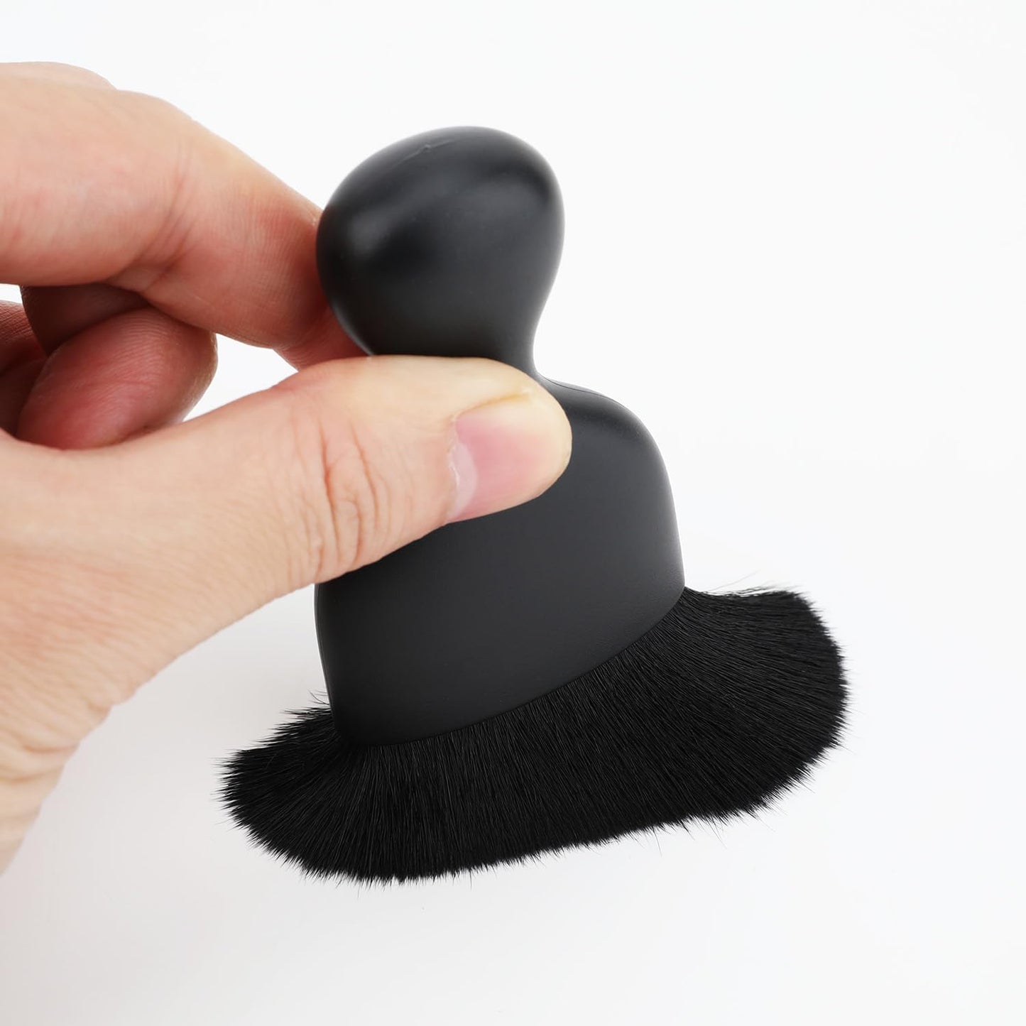 Car Detailing Brush, Soft Bristle Cleaning Brush, Scratch-Free Auto Duster Tool for Dashboard, Air Vents, Leather & Interior Cleaning (Black&Brown)