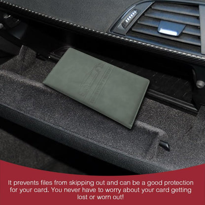 Car Registration and Insurance Holder, Registration and Insurance Card Holder, Auto Glove Box Organizer with Magnetic Shut, PU Leather Automobile Documents Wallet for Cards (Dark Green)