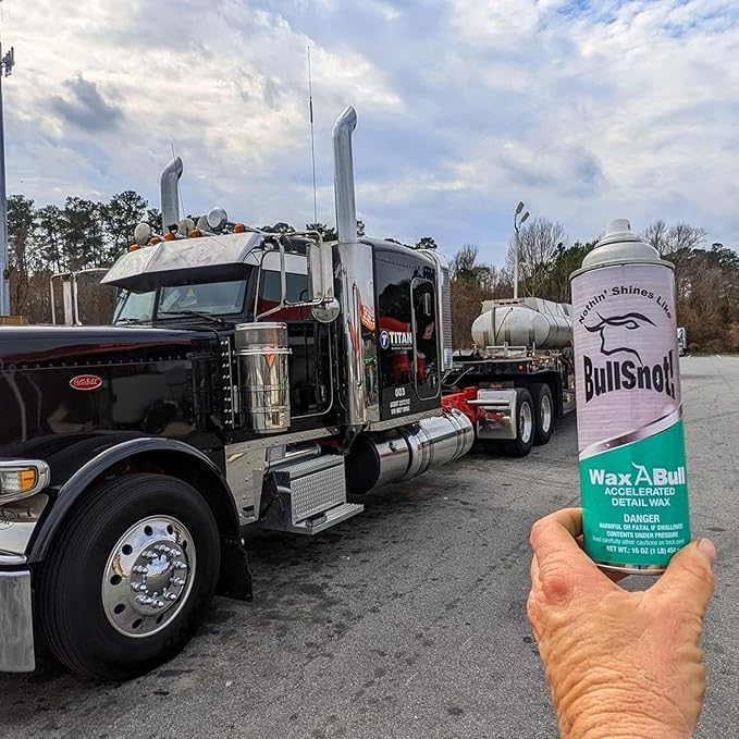 Bullsnot! WaxABull Accelerated Detail Auto Wax 10899009 - Quick Shine Truck and Car Polishing Wax 16oz
