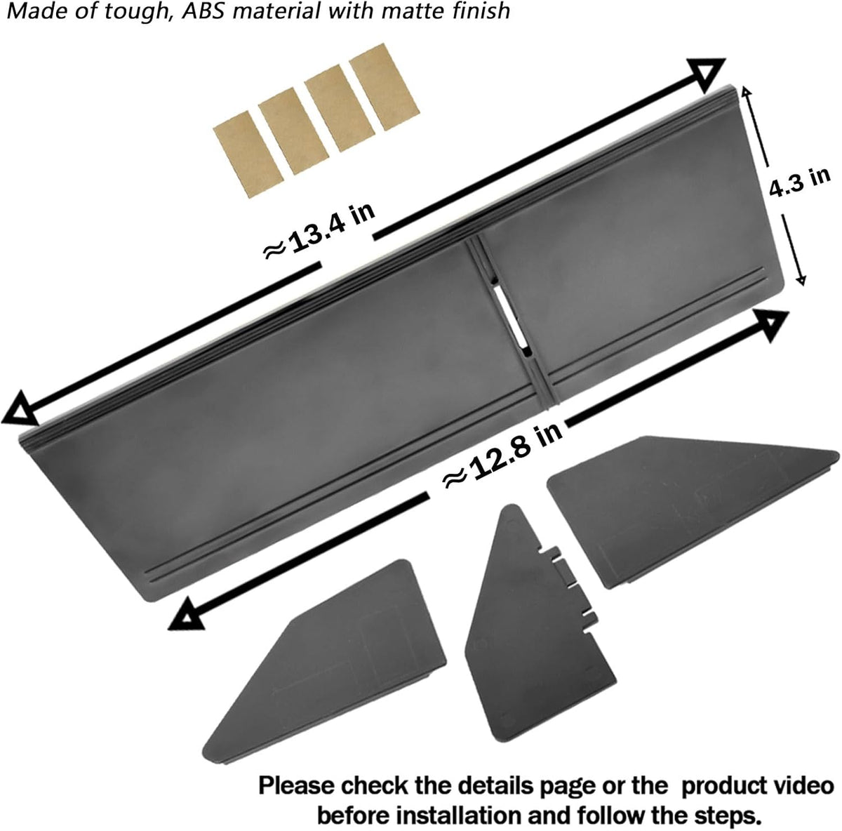 TACORBO Glove Box Organizer Compatible with RAV4 2025 2024 2023 2022 2021 2020 2019 Accessories, Insert Glove Compartment Dividers Black ABS Materials – Not for Large Glove Box Versions