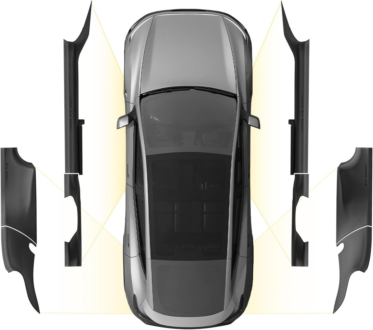 3W Tesla Model Y Juniper 9PCS Door Sill Protector 2025 2026 5 Seat (Not Standard/Original Tailgate Sill) Front,Rear, Rear Bumper,Trunk,Door Entry Guard, Anti-dust Cover,Edge Guards,Model Y Accessories