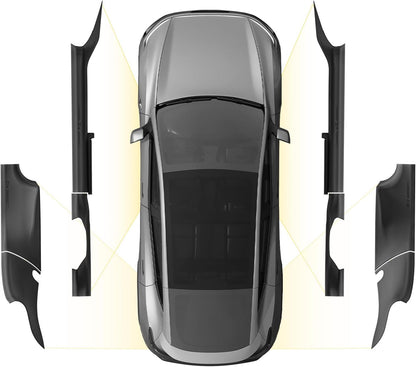 3W Tesla Model Y Juniper 9PCS Door Sill Protector 2025 2026 5 Seat (Not Standard/Original Tailgate Sill) Front,Rear, Rear Bumper,Trunk,Door Entry Guard, Anti-dust Cover,Edge Guards,Model Y Accessories