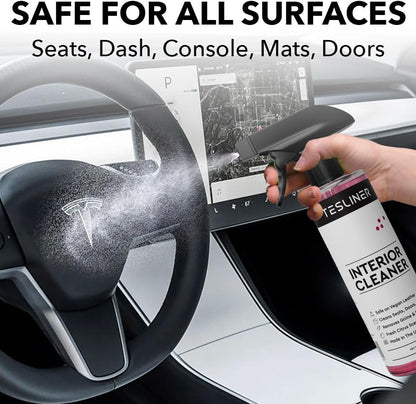 Tesla Seat Cleaner & Stain Remover, Interior Cleaner for Black & White Vegan Leather, Interior Cleaning Products | Tesla Model Y Juniper Accessories 2026, Tesla Model 3 Accessories, S, X, Cybertruck