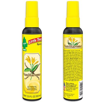 LITTLE TREES Car Air Freshener | Spray Provides a Long-Lasting Scent for Auto or Home | On-the-go Freshness | Black Ice, 6 Air Fresheners