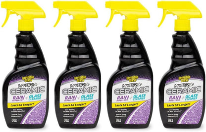 Invisible Glass 92183 Hybrid Ceramic Rain Repellent and Glass Cleaner – Cleans & Protects Car Windows and Windshields with Long-Lasting Water-Repellent Si02 Technology – 16 fl oz