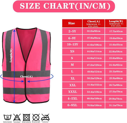 AYKRM 12 colour High visibility viz vest hi vis viz reflective work construction safety vest (XS-8XL) - Colors B