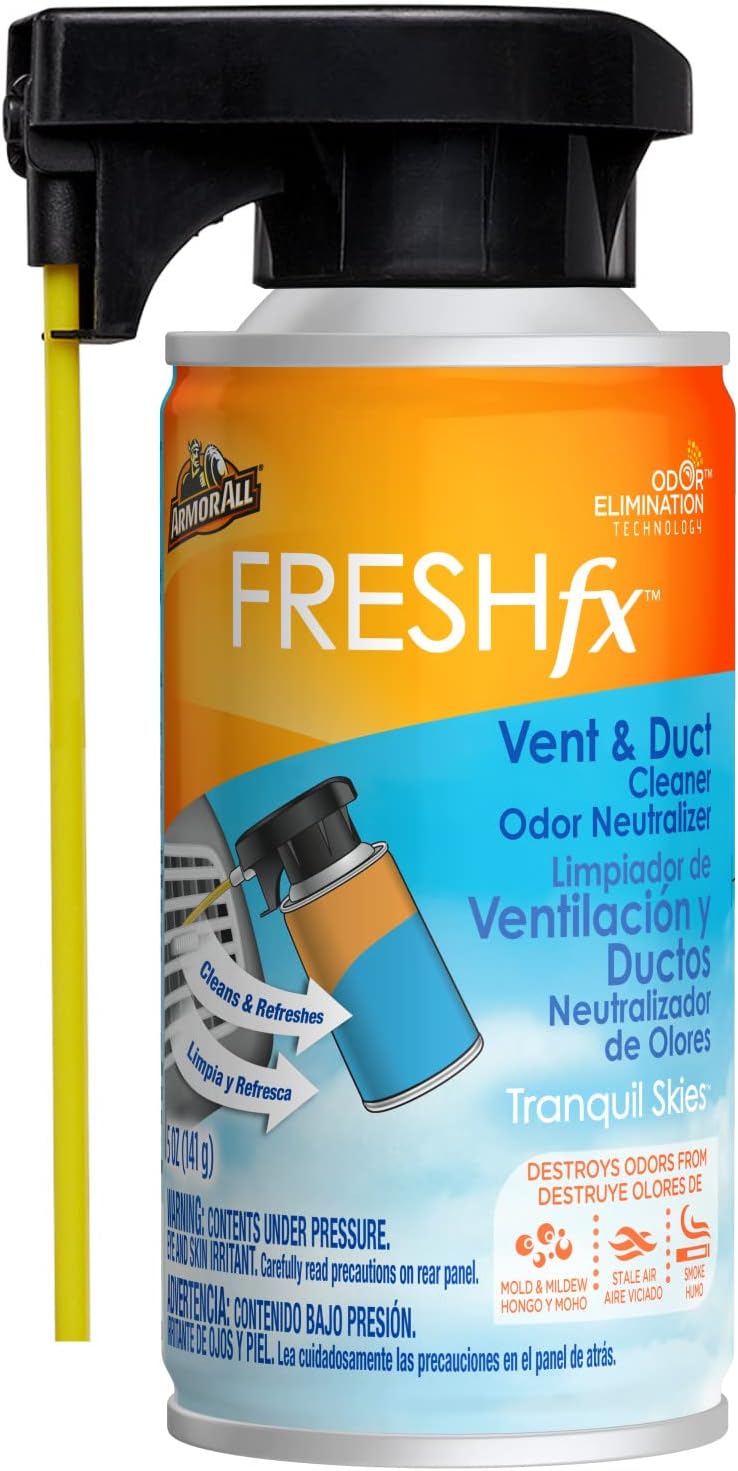 Armor All Fresh FX Vent and Duct Cleaner Odor Neutralizer, Tranquil Skies Scent, 3 Count, 5 OZ Each