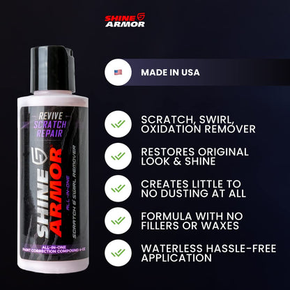 SHINE ARMOR Car Scratch Remover Repair Protection & Swirl Remover Polish 4oz
