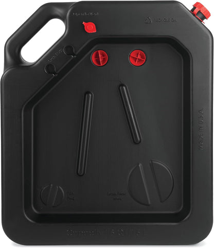 PAK Premium 16 Quart Oil Drain Pan, Easy Pour Design with Tethered Cap, Made in USA