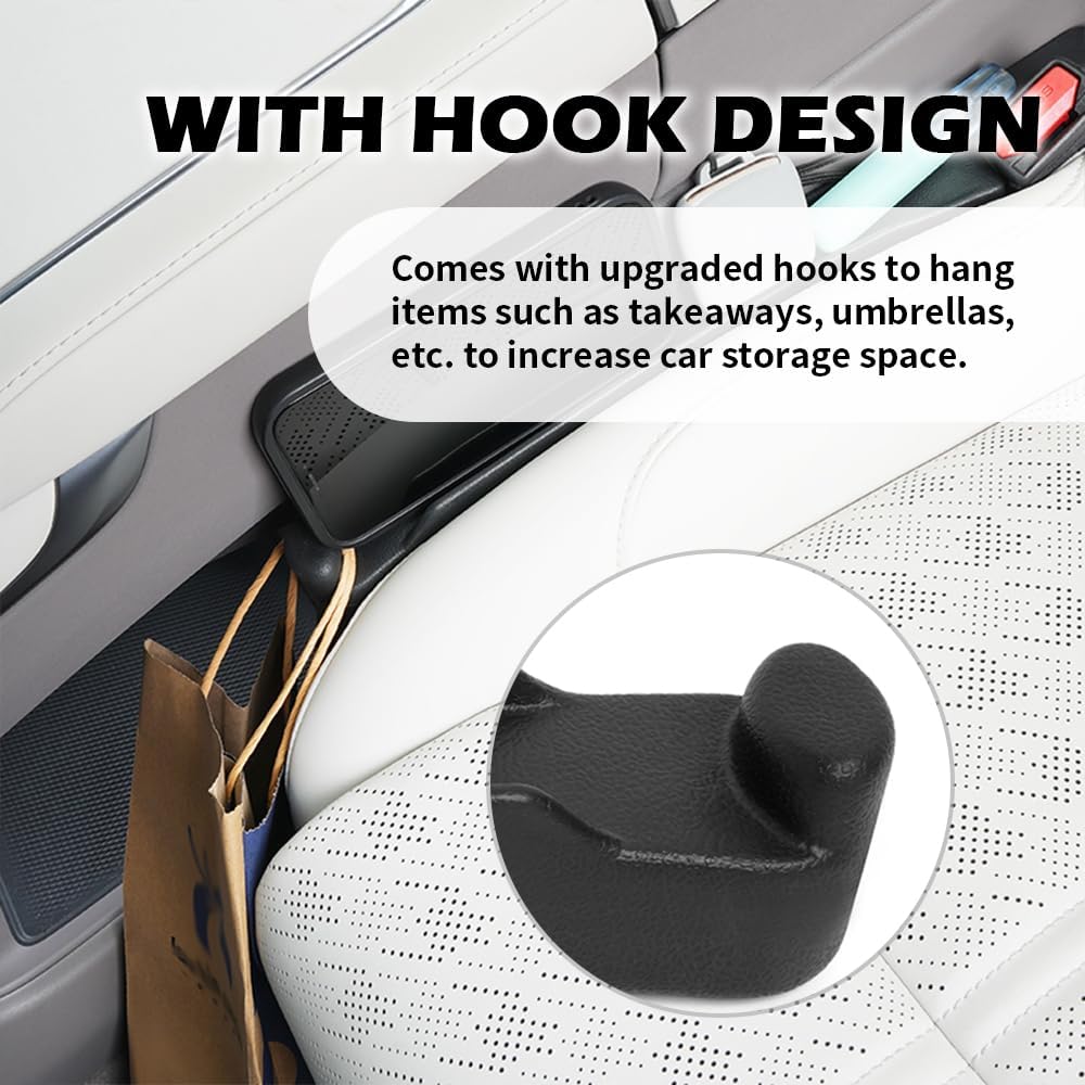 2PCS Car Seat Gap Filler Organizer,2 in 1 Car Gap Filler with Fill and Storage Function for Storing Phones Keys Cards,Universal Multifunctional No Drop Seat Guard for Cars