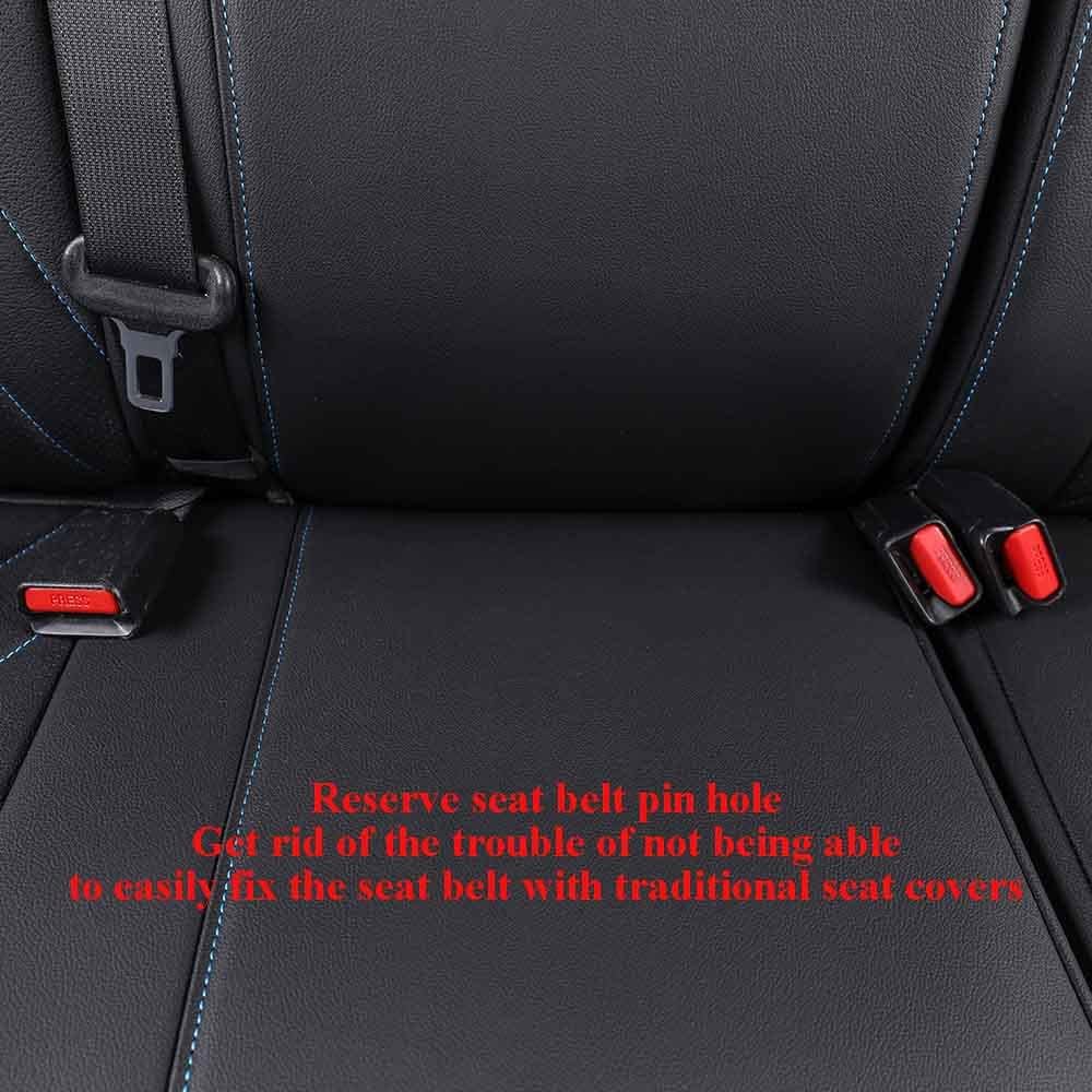 EKR Tacoma Car Seat Covers Custom Fit for Toyota Tacoma (Petrol) 2024 2025 2026 DoubleCab/CrewCab SR/SR5/TRD Sport/TRD Off-Road/Limited -Truck Seat Covers Full Set,Faux Leather(Black)