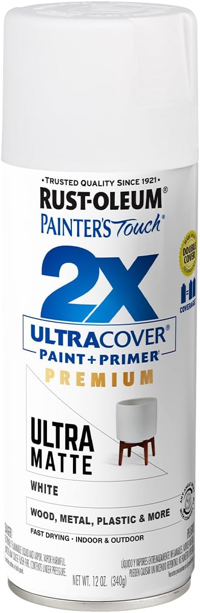 Rust-Oleum 334029 Painter's Touch 2X Ultra Cover Spray Paint, 12 oz, Gloss Clear - Colors F