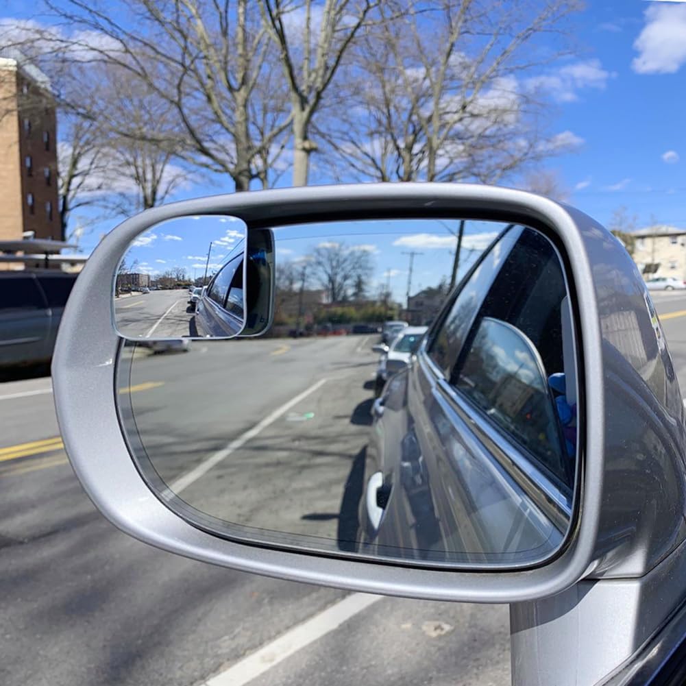 Ampper Blind Spot Mirror, 2" Round HD Glass Frameless Convex Rear View Mirror, Pack of 2