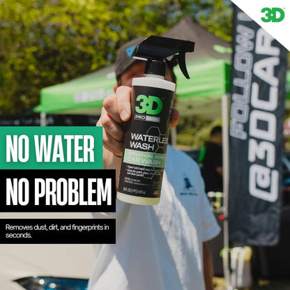 3D Waterless Car Wash - Easy Spray Waterless Detailing Spray - No Soap or Water Needed - Great on Cars, RVs, Motorcycles & Boats 1 Gallon