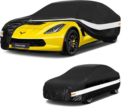 10 Layers Car Cover Custom Fit for Mercedes Benz C Class C250 C300 C43 C63 (1993-2026), Waterproof All Weather for Automobiles, Outdoor Full Cover Sun Dust Rain Protection with Cotton. Black - Colors A