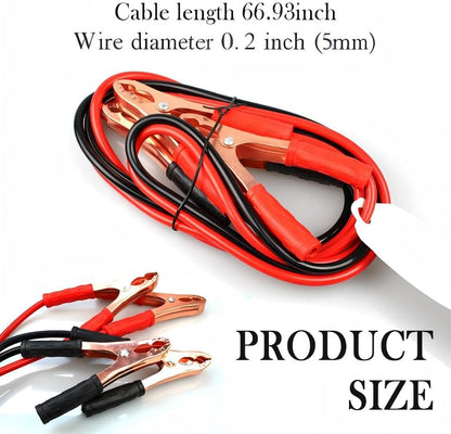 67" 150A Heavy Battery Duty Jumper Cables - Alligator Clips Electrical Battery Clamps for Emergency Roadside Assistance - Universal Jumper Cables for Car Truck Van Bus