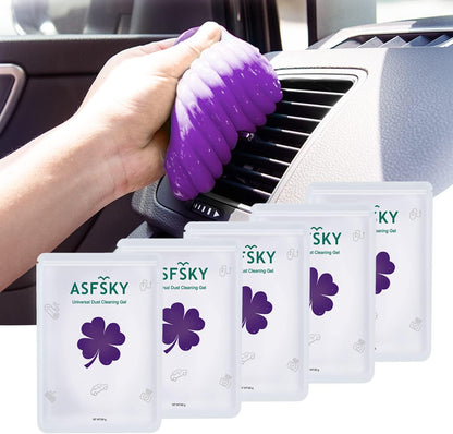 ASFSKY Car Cleaning Gel for Car Detailing Car Cleaning Gel Putty Reusable Keyboard Cleaner Gel Car Putty for Cleaning Dust Universal Cleaning Gel 5 Pack(Green)
