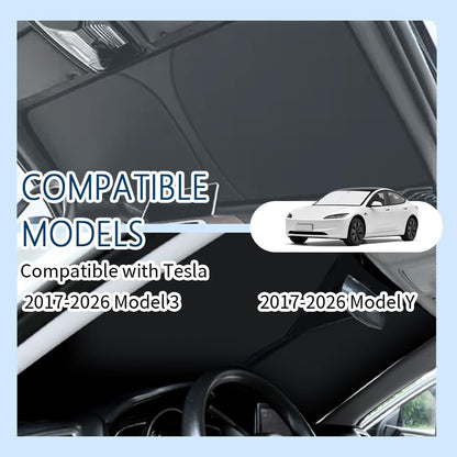 300T Thickened Automotive Glass Sunshade and Comes with Storage Bag,Keep Car Interior Cool,Universal Windshield Sun Shade Fit for Cars,Trucks,SUVs (L: 57.08 * 31.5 inch)