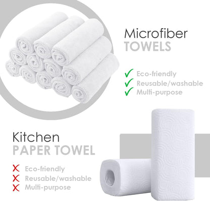 Avalon Towels Microfiber Cleaning Cloths (Value Pack of 36) - Size 16 x 16 Inches, Highly Absorbent Cleaning Rags, Lint Free, Reusable and Washable, Microfiber Towels for Cars
