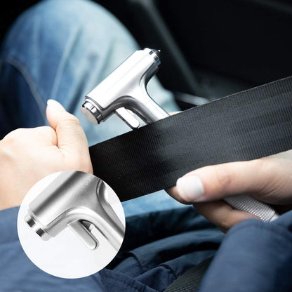 MOTORBUDDY 2-Pack Car Safety Hammer Seatbelt Cutter, Auto Emergency Escape Hammer with Window Glass Breaker and Seat Belt Cutter, Striking Red Escape Tool for Car Accidents