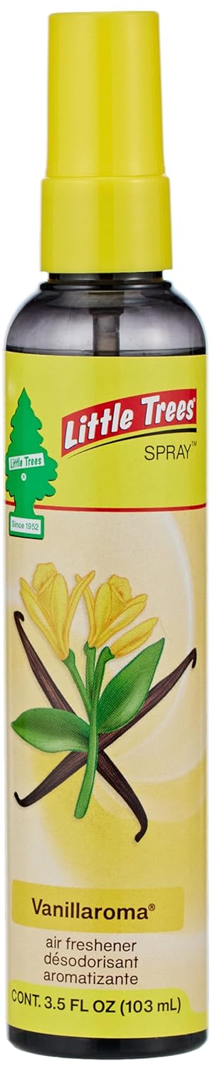LITTLE TREES Car Air Freshener | Spray Provides a Long-Lasting Scent for Auto or Home | On-the-go Freshness | Black Ice, 6 Air Fresheners