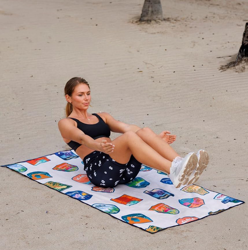 Sprints Athletic Running Towel, Full-Sized, Car Seat Cover - Performance Microfiber (Garden of Races Past)
