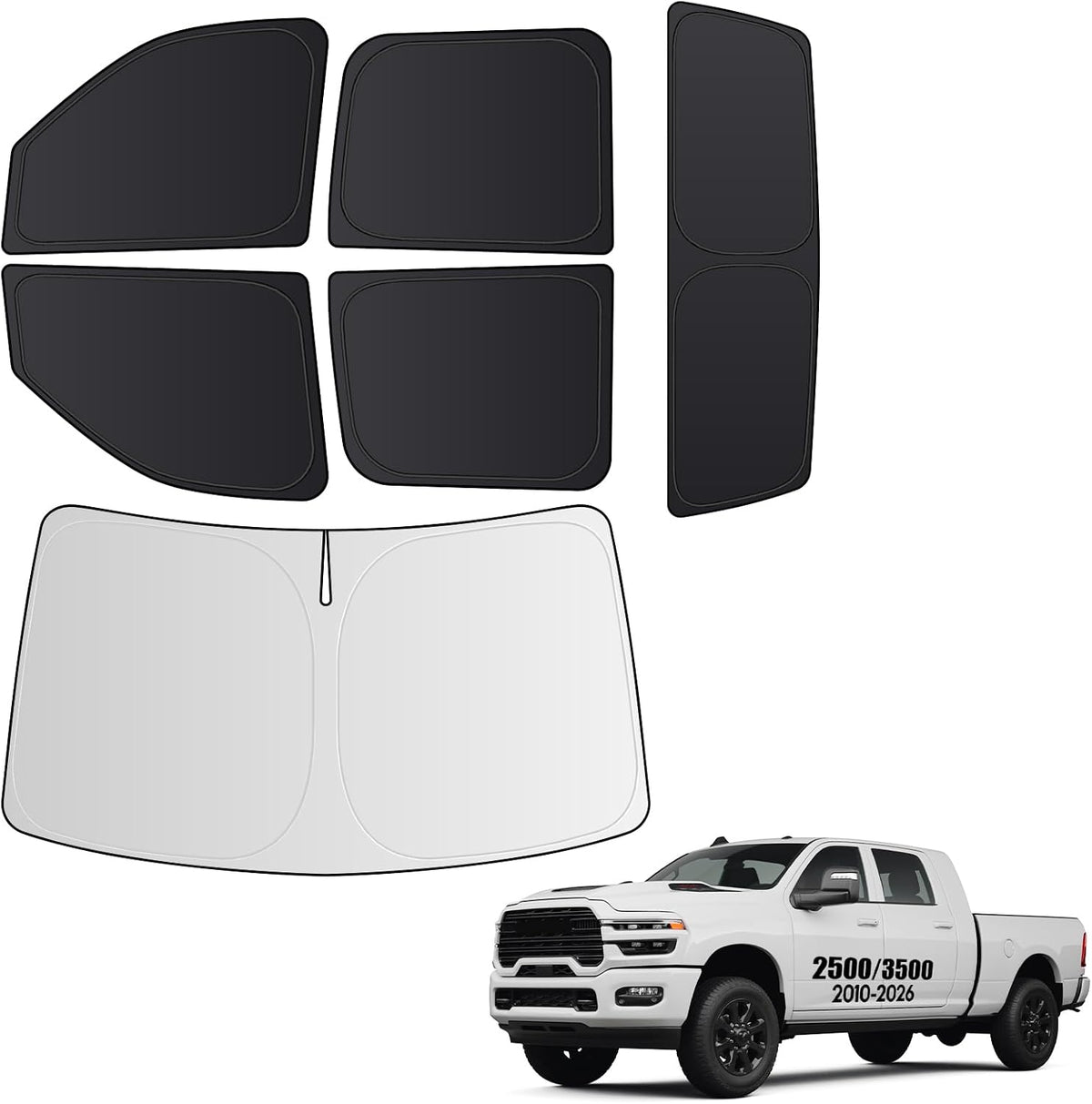 Wigoo 2026 Upgrade 8PCS Full Set Window Sunshade for Toyota 4Runner 2010-2024 [7-Layer Cooler & Blacker, Ice-Crystal Tech] with Windshield for Sun Block, Baby, Camping, Privacy Napping, Relax