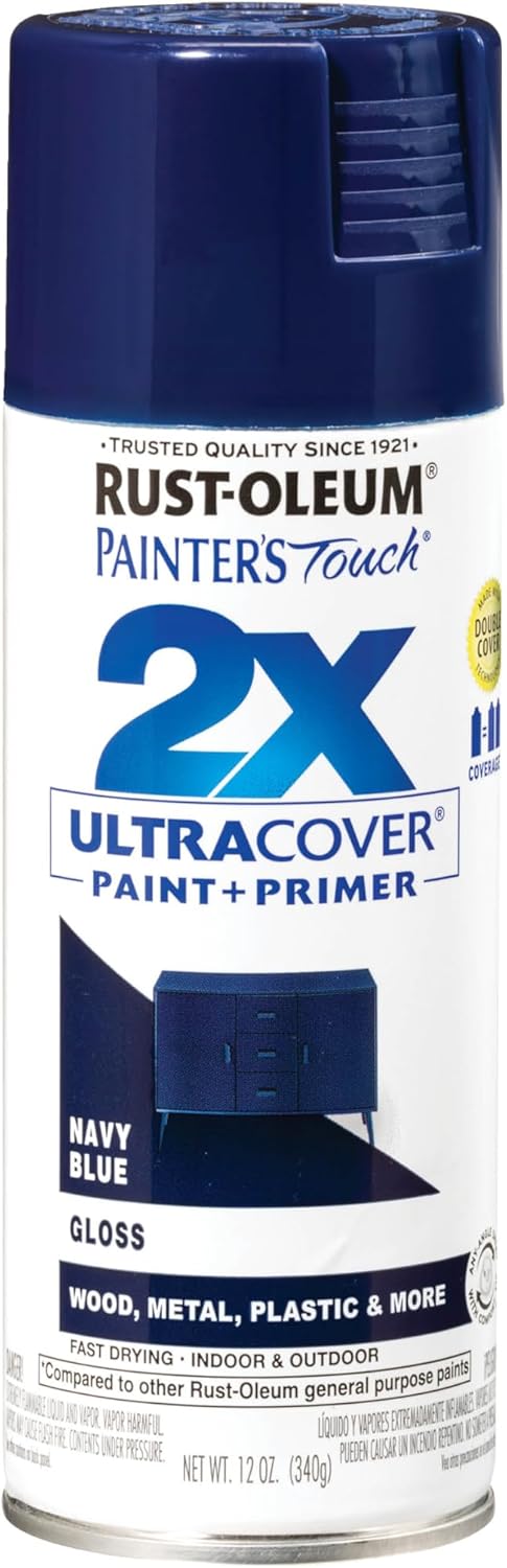 Rust-Oleum 334029 Painter's Touch 2X Ultra Cover Spray Paint, 12 oz, Gloss Clear - Colors A