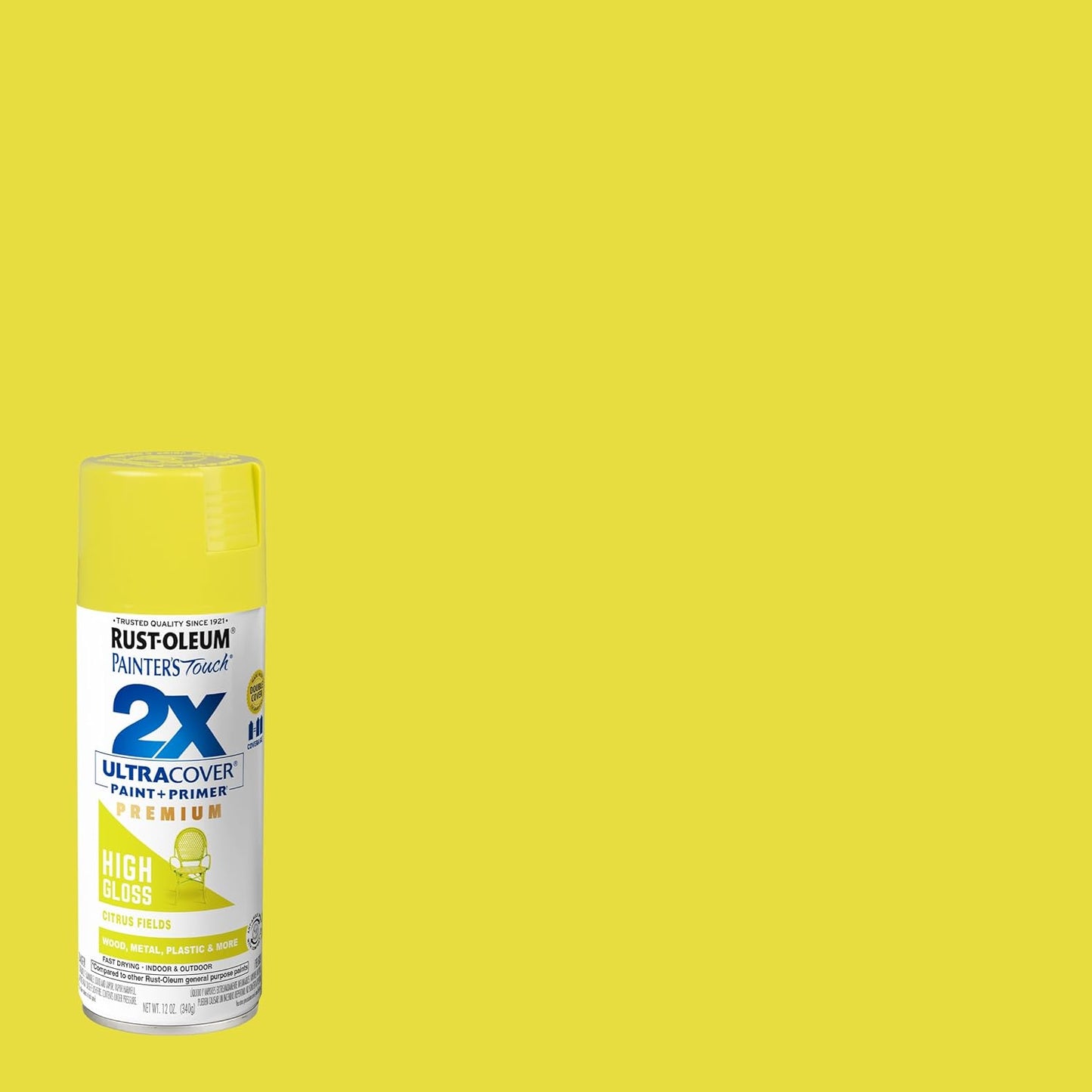 Rust-Oleum 334029 Painter's Touch 2X Ultra Cover Spray Paint, 12 oz, Gloss Clear - Colors C