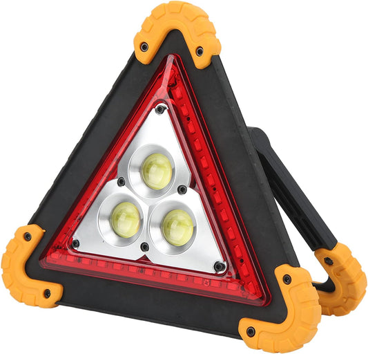Warning Triangle Light, LED Emergency Triangle Light, Portable Multifunctional Car Warning Triangle Lamp Triangle Cob Work Light for Vehicle Truck Accident Car Repairing