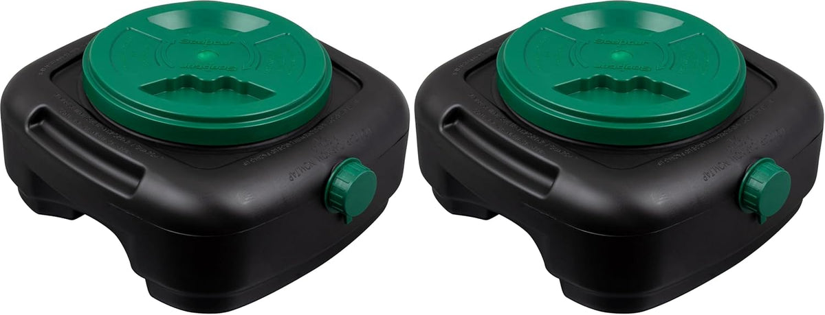 Scepter AM07029 7.3 Quart Oil Drain Pan with Lid, Filter Drain Screen, and Pour Spout for Automotive Fluids Including Engine Oil, Anti-Freeze, Transmission Fluid and More, 12" x 12-3/4" x 5.6"
