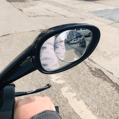 2Pcs 3 Inch Non-Adjustable Large Stick-On Convex Blind Spot Mirror, HD Glass Big Round Rear View, Strong Adhesive for Car, Van, SUV and Trucks (3"(75mm), Frameless)