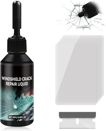 Windshield Repair Kit - 2026 Latest Upgrade Nano Glass Crack Repair Kit, Glass Repair Liquid for Quick Fix Windshields, Windows, Mirrors (1 Set)
