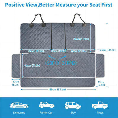 ANOSOSPECIAL Dog Car Seat Cover for Back Seat Cover,Non Stick Fur Rear Seat Protector for Pet,Nonslip Waterproof Durable Universal Fit Interior Backseat Covers for Auto Van SUV