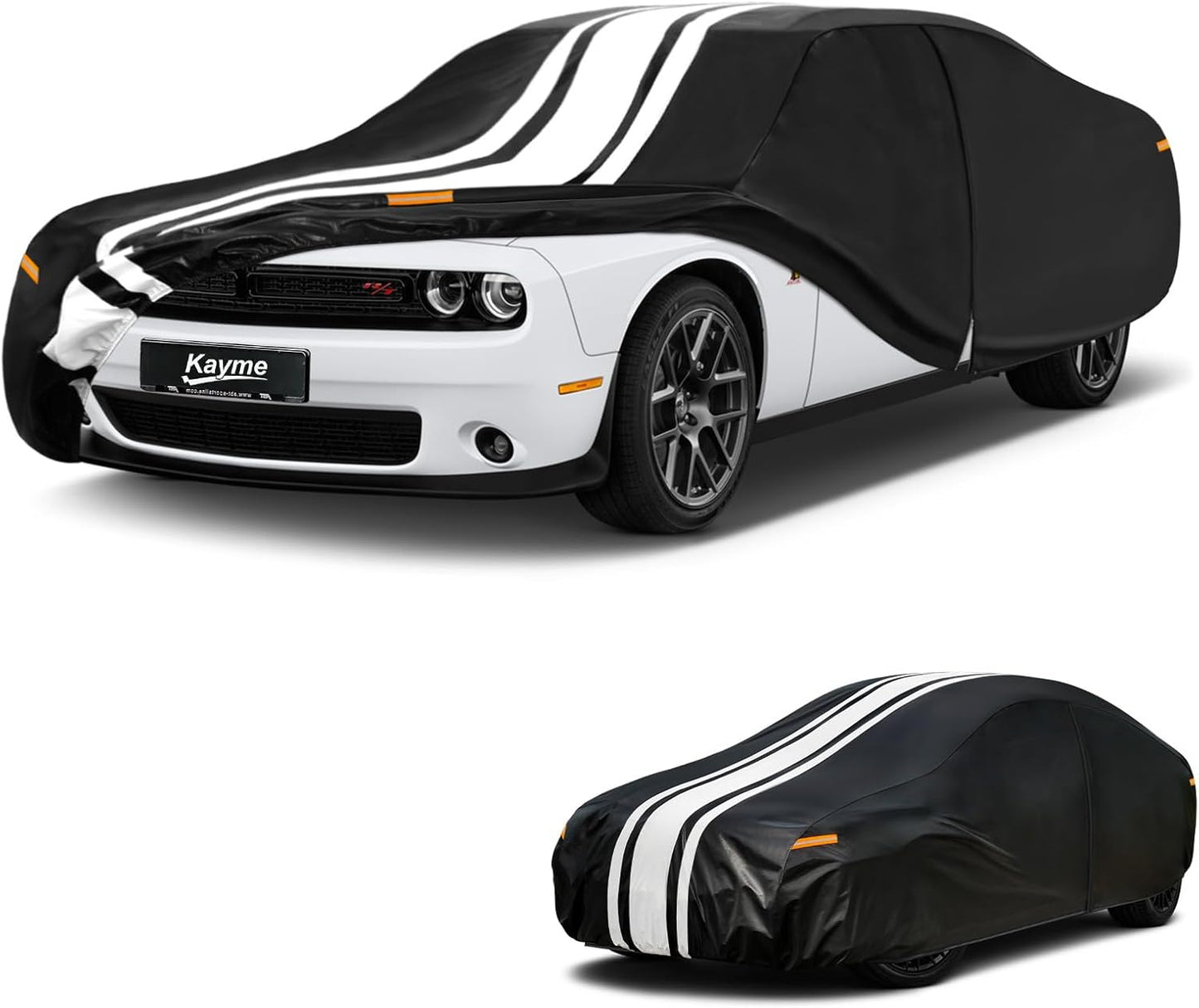 Kayme Heavy Duty Car Cover Custom Fit for BMW 3 Series 320i 325i 328i 330i 335i (1982-2026), Outdoor Full Exterior Cover with Tape and Towel, Rain Snow Sun UV Protection. - Colors B