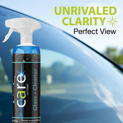 Care Glass Cleaner Spray, Streak-Free Car Window Cleaner for Windshields, Mirrors & Tinted Glass, Professional Window Cleaning Kit, Car Essentials, 16 oz