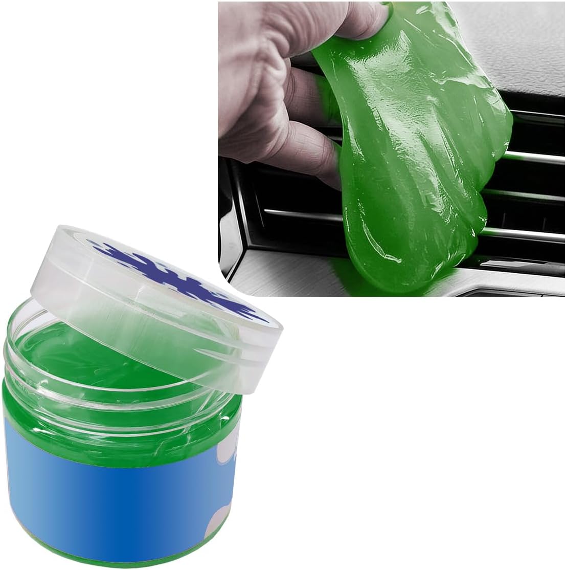 Car Cleaning Gel, No-Scratch Automotive Dust Cleaning Putty, Car Interior Cleaner Slime with Adsorption Capacity, Universal Vehicle Detailing Supplies for Most Cars (Blue)