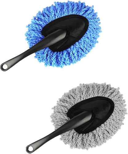 KVAEY Car Dash Duster Brush, Super Soft Microfiber Multi-Functional Car Cleaning Brush, Scratch Free Dash Dusting Tool with a Anti-Skid Handle for Vehicle Home Kitchen Cleaning (Gray)