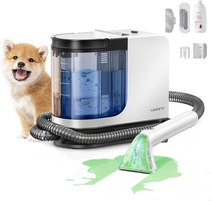 Uwant Portable Carpet Cleaner with Steam& Hot Water 18Kpa Upholstery Cleaner Machine for Pets with Cleaning Tools& Solution Carpet Steam Cleaner for set of 1 Cars,Couch,Furniture