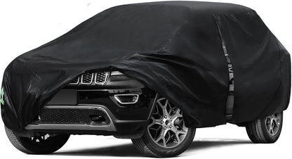 6 Layers Car Cover Waterproof All Weather for Automobiles, Size A3 with Zipper Cotton Fit for Toyota Camry, Honda Accord, Ford Mustang, Chevy Camaro/Malibu,Kia Optima/K5 (187-198 inch)