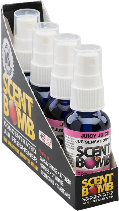 Scent Bomb Air Freshener Spray, Long-Lasting Odor Eliminator - Effective Deodorizer for Home & Car, Fresh Room Spray for Kitchen, Bathroom & Smell Neutralizer - 1 oz Pack of 4, Black Cherry Scent