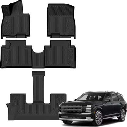Auxko All Weather Floor Mat & Cargo Mat Fit for 2026 2025 2024 2023 2022 Hyundai Tucson Hybrid(Not PHEV) TPE Liner Tucson Accessory Set All Season Odorless Anti-Slip Floor Liner