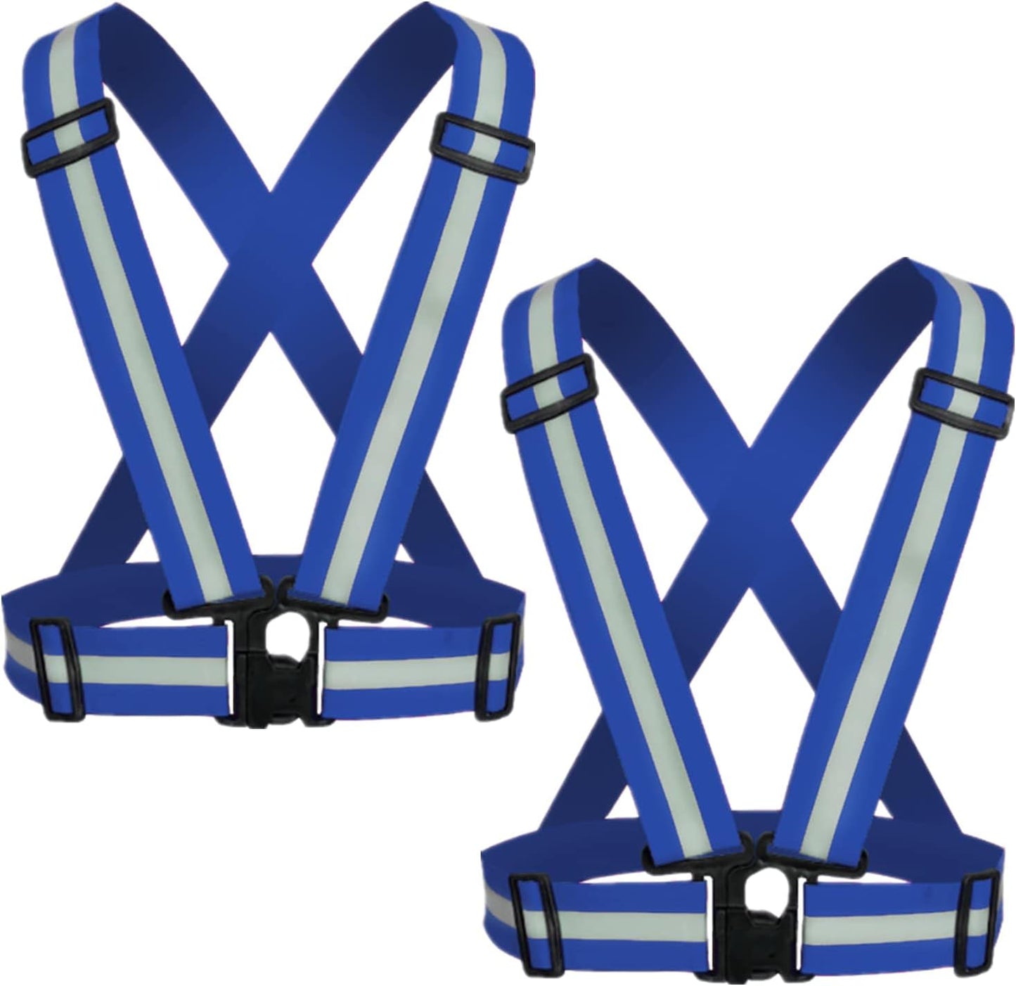 Reflective Strap Safety Vest Gear - 2-10 Pack Adjustable High Visible Reflective Running Gear for Women Men Night