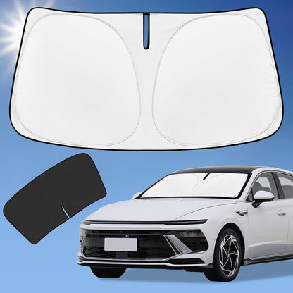 for Toyota Tacoma 2016-2023 2024 2025 2026 Sun Shade Sunshade Windshield Cover - 4 Layers Front Window Shade Custom Fit Tacoma 2Dr 4Dr Pickup Sun Visor 240T Shade Blocks UV Rays Car Accessories - Colors D