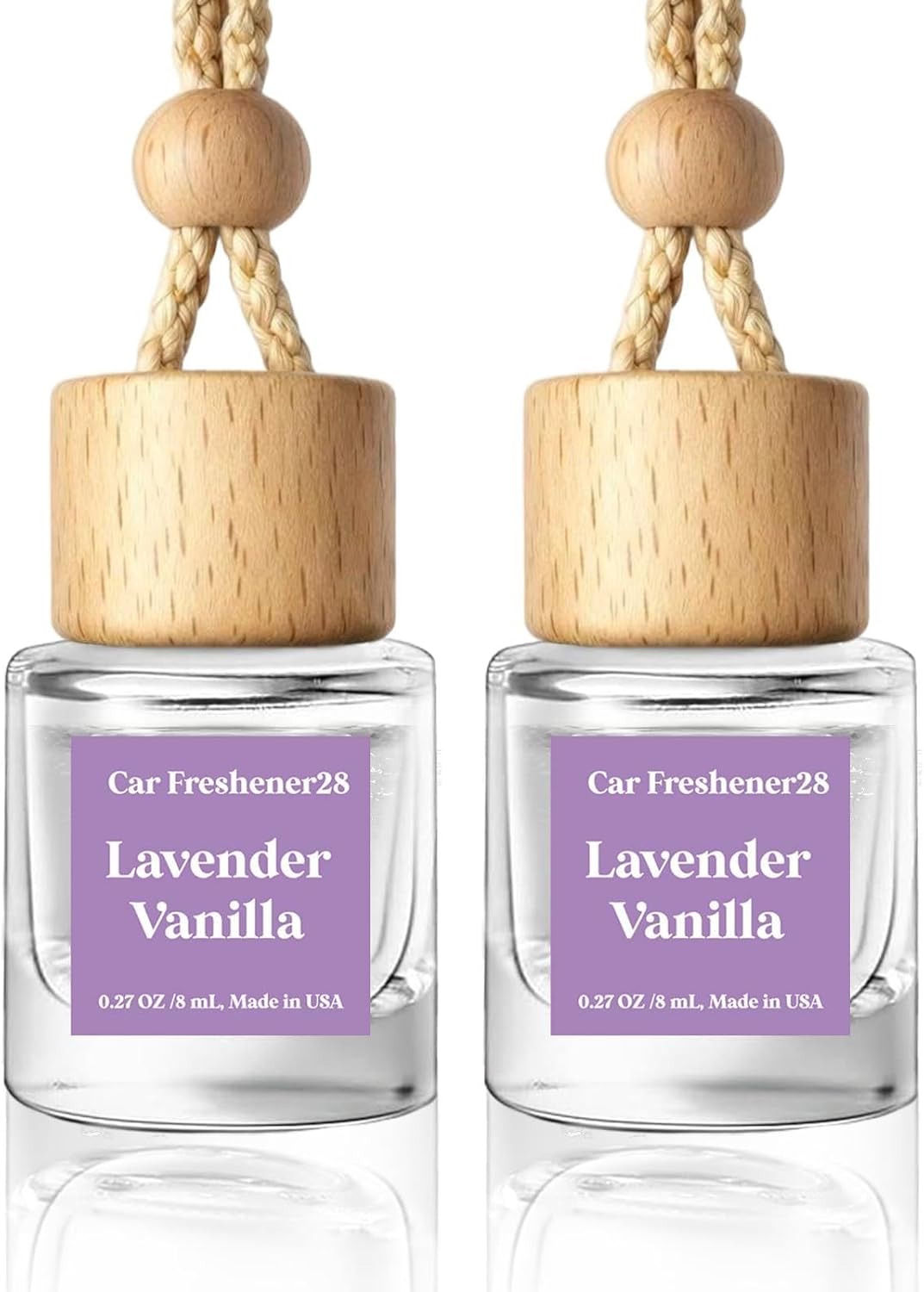 HoogaLife Car Air Freshener Diffuser 2 Pack Hanging Air Freshener Diffuser - Vanilla Cream Fragrance Oil Air D iffuser for Car, 45+ days Long Lasting Fragrance Made in USA C ar Air Fresheners (V54)