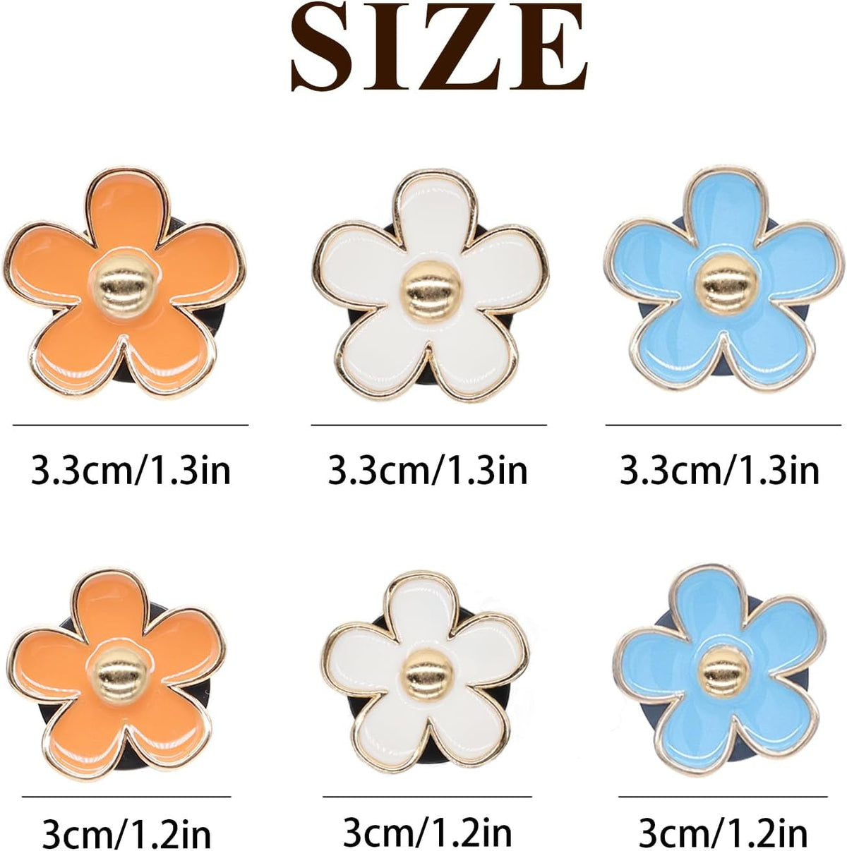 ORIESSE 6pcs Flowers Car Air Freshener Vent Clips Purple White Daisy Air Vent Clip Car Accessories for Women 3.3cm/3cm Flower Vehicle Interior Decor Refillable Diffuser