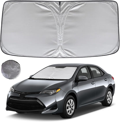 KAYZT Windshield Sun Shade for 2019-2025 2026 Chevy Silverado 1500 /GMC Sierra 1500 2500HD 3500HD Foldable Sunshade Front Window Custom Fit Car Accessories - Colors B