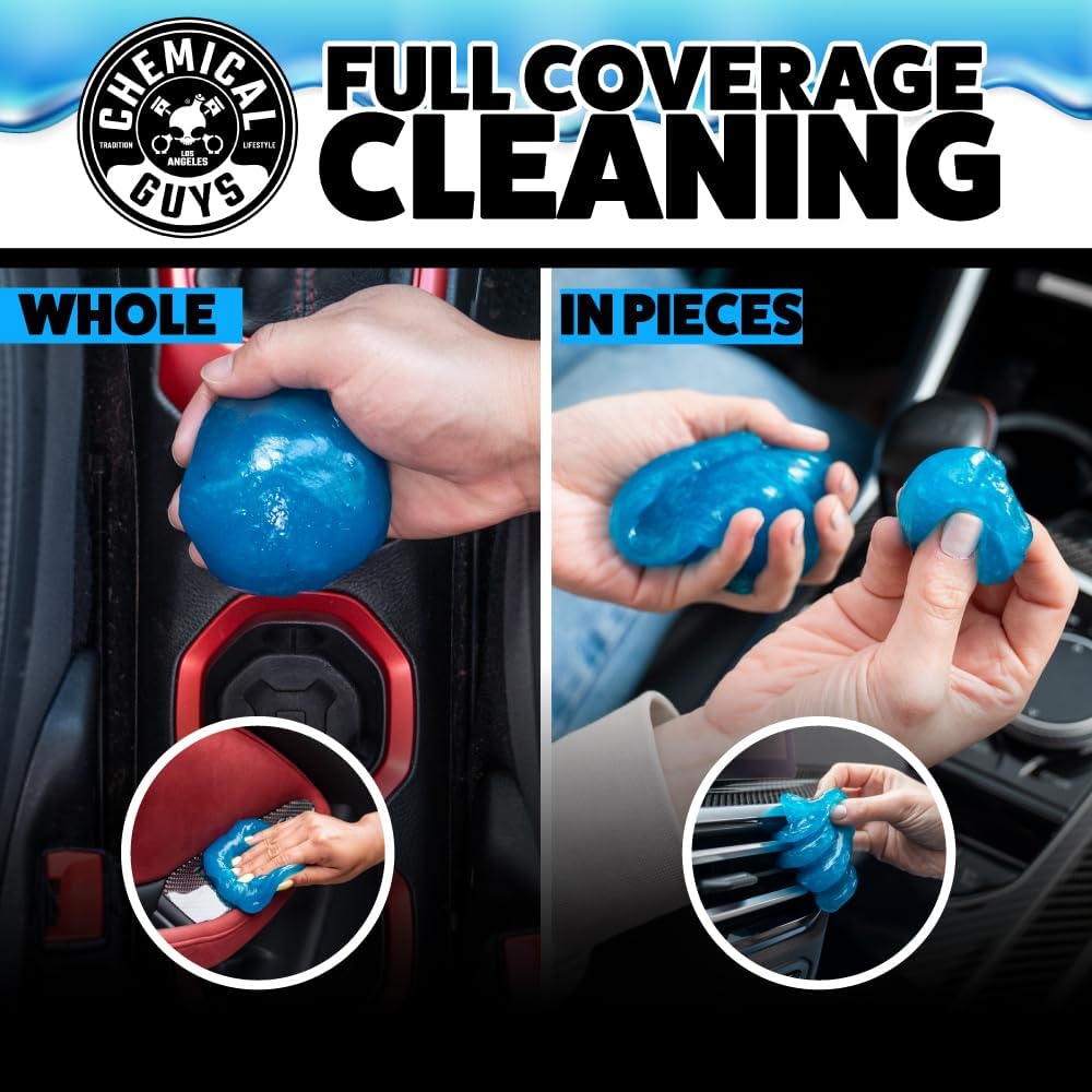 Chemical Guys Sticky Icky Car Cleaning Gel, Green Apple & Sweet Strawberry Scent - Detailing Kit, Car Dust Crevice Cleaner, Slime Auto Air Vent, Cleaning Putty For Keyboard Cleaner (2 Pack) - CJK1002
