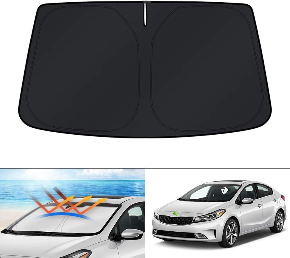 KUST Windshield Sun Shade for Toyota RAV4 2019-2022 2023 2024 2025 2026 Window Accessories Shade Sun Visor Cover Foldable Block UV Rays - Colors G